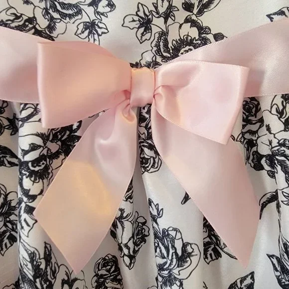 Sz 16 Bonnie Jean Formal Dress White Girls Spring Summer Party Roses Hi-low - Picture 6 of 8